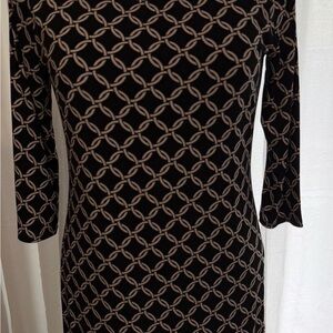 White House Black Market Chain Pattern Dress